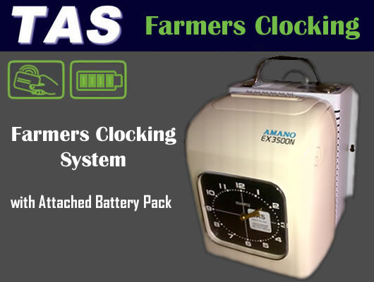 Farmers Clocking system with Attached Battery Pack